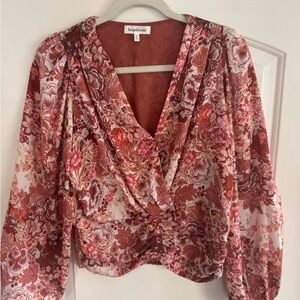 Heartloom Floral Blouse - Red and Pink